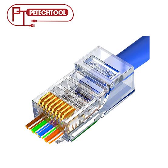 Conector RJ45 por unidad Cat5e con tope